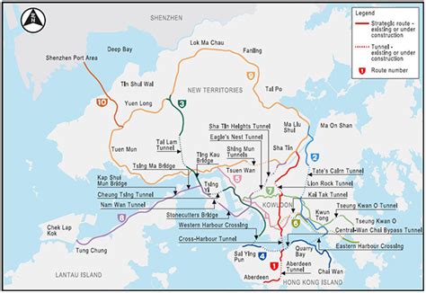 Hong Kong Island Transportation Map Transport Informations Lane