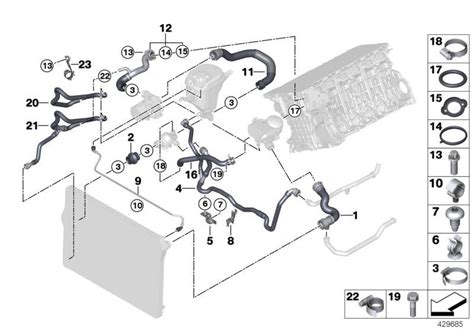 Radiator hose bmw 3/5/7/z3 37134. 17127585276 - BMW Bracket, coolant hose. Cooling, System, Hoses | Pfaff BMW, Mississauga ON