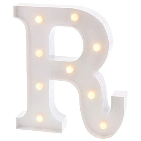 Barnyard Designs Metal Marquee Letter R Light Up Wall Initial Wedding