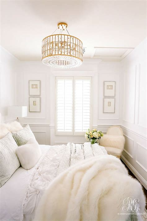 The most common gold and cream decor material is cotton. Glam Guest Bedroom Makeover - Randi Garrett Design | Guest ...