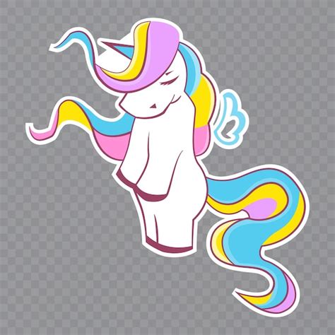 Premium Vector White Unicorn Head With Mane And Horn Unicorn On