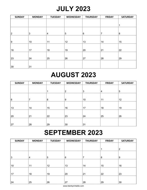 September 2023 Calendar Printable With Large Numbers