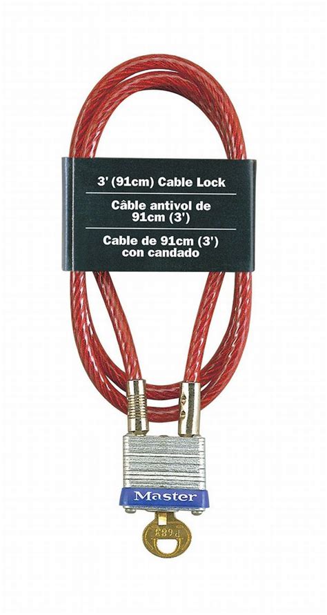 How to pick a master lock no 3 with a paperclip. Product Detail - 719D 3ft. x 3/16in. Cable with Integrated Laminated Steel Padlock