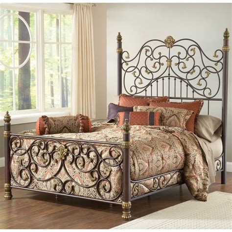 The white color gives a soothing effect to the wrought iron and provide the bed with soft and clean appearance. Stanton Iron Bed by Hillsdale Furniture | Wrought Iron ...