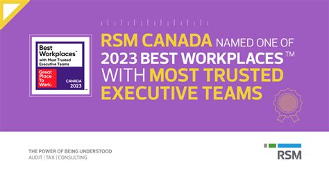 Rsm Canada Named To 2023 Best Workplaces With Most Trusted Executive