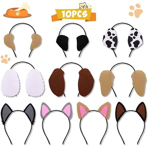 Ciyvolyeen Puppy Dogs Ear Headbands For Pet Birthday Party