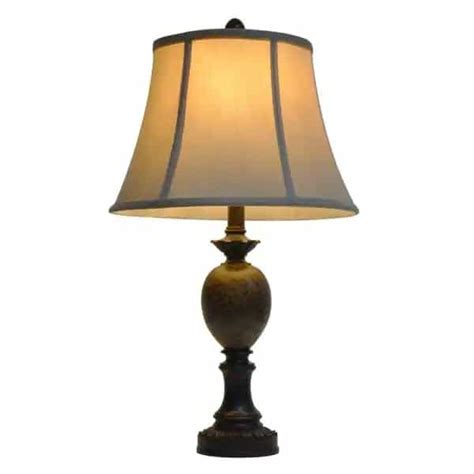 Decor Therapy Tl7910 Huntington 25 In Bronze Table Lamp With Faux Silk