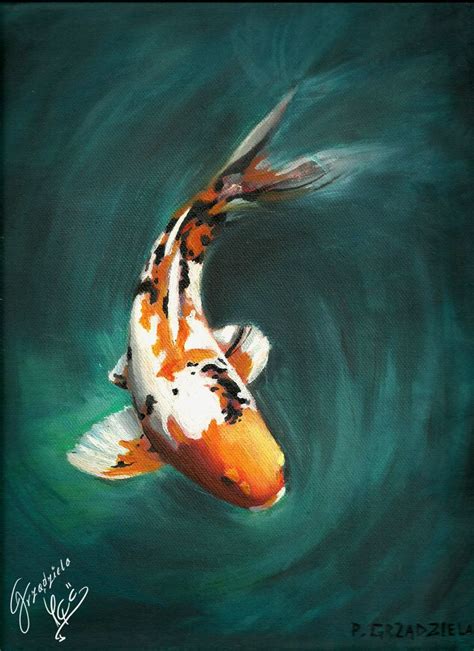 Koi Fish Oil Painting At Explore Collection Of Koi