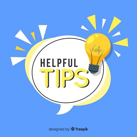 Flat Helpful Tips Concept Free Vector