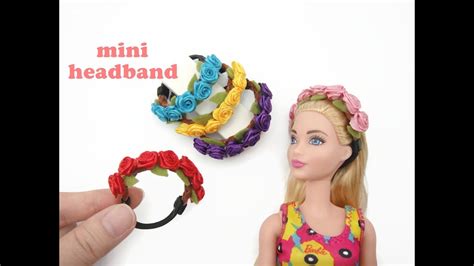 Diy Miniature Doll Mini Headband Floral Roses Headband Youtube