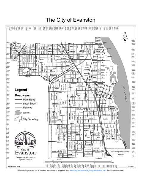 Evanston City Map Evanston Il • Mappery