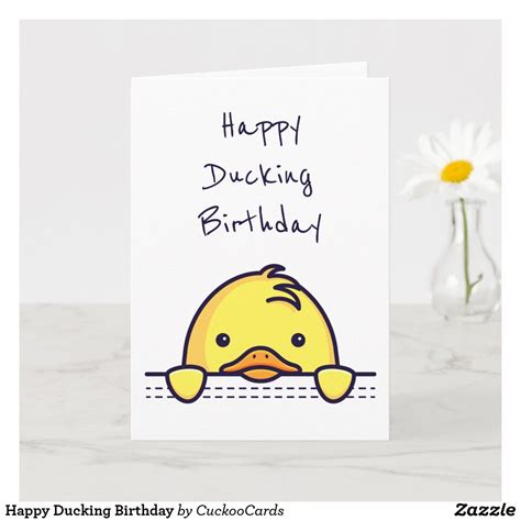 Happy Ducking Birthday Card Zazzle Happy Birthday Cards Diy