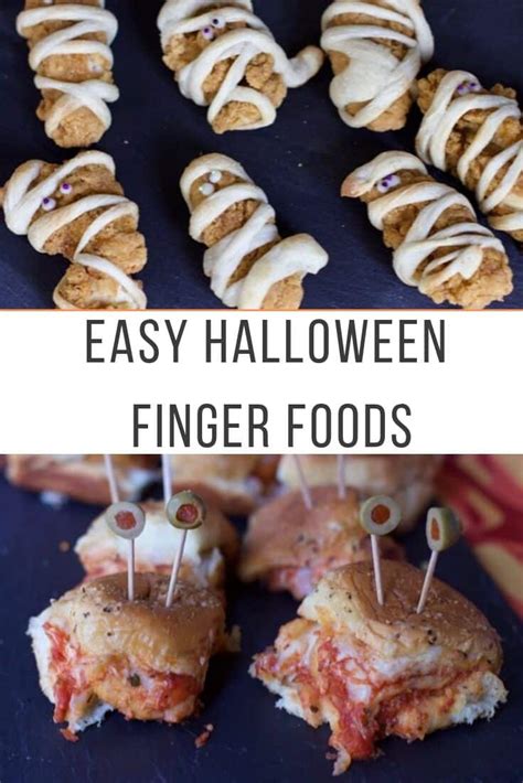 Halloween Finger Party Food Chicken Sliders Recipe And Mummy Chicken Strips