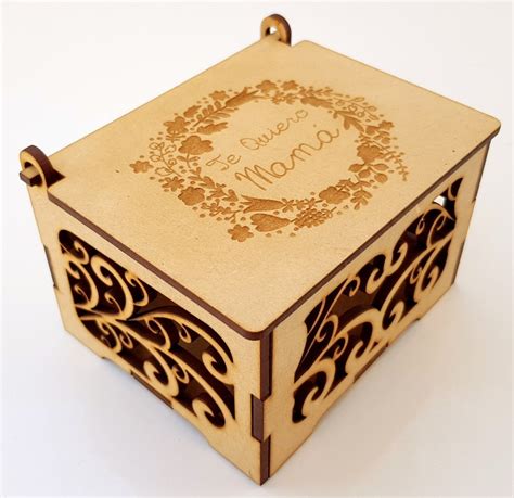 Caja Decorativa De Mdf 50x50x20 Cm Con Grabado 10 De Mayo Envío Gratis