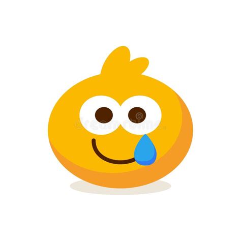 Vector Emoji Cute Smiling Face With Tear Illustration Isolated Stock