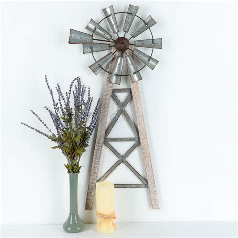 Windmill Wall Art Wood And Metal 33 12 X 14 34 Inches Mardel