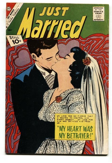 Just Married 20 1961 Spicy Romance Charlton Comic Wedding Kiss Cvr
