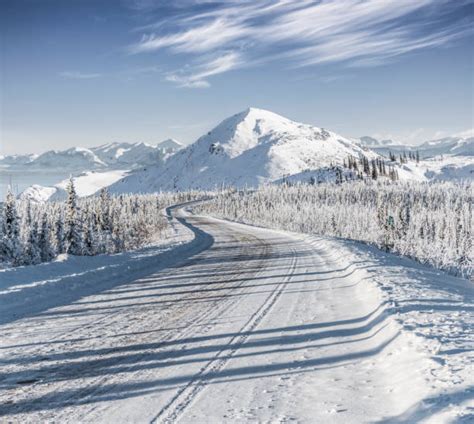 Top 60 Snowy Mountain Road Stock Photos Pictures And Images Istock