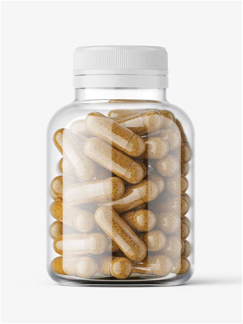 Download Jar with herbal capsules mockup - Smarty Mockups