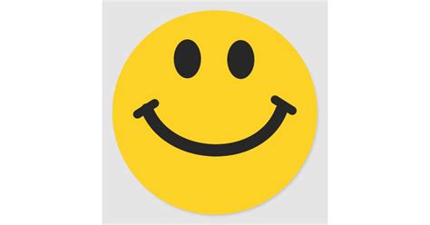 Yellow Happy Smiley Face Stickers Zazzle