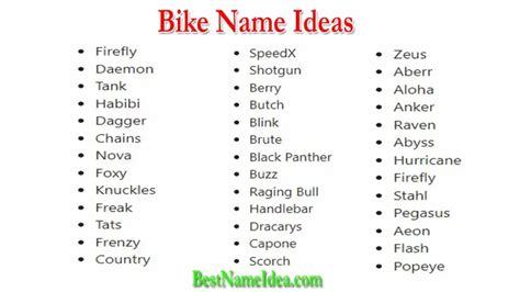 400 Catchy Cool Creative Funny And Best Bike Names 2023