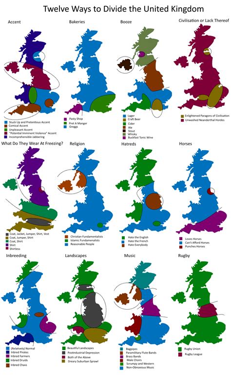Twelve Ways To Divide The UK More Stereotype Maps On The Web