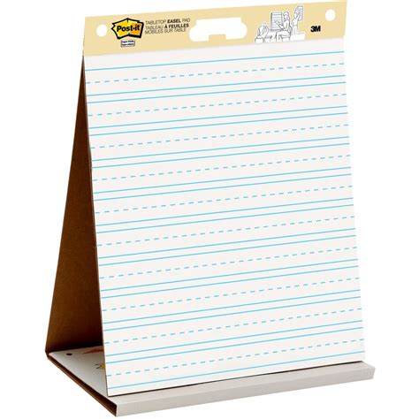 Post It Tabletop Easel Pad 20 X 23 White With Primary Lines