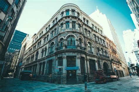 Corner Building And Architecture In The City Image Free Stock Photo