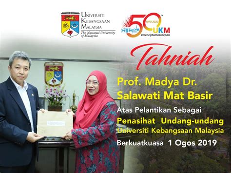 National university of malaysia public university offers all programs, located in kl apply now by malaysian requirements for university kebangsaan malaysia (ukm). Tahniah diucapkan kepada Prof. Madya Dr. Salawati Mat ...