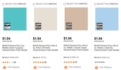Home Depot Behr Paint Samples 1 94 Shipped My Frugal Adventures