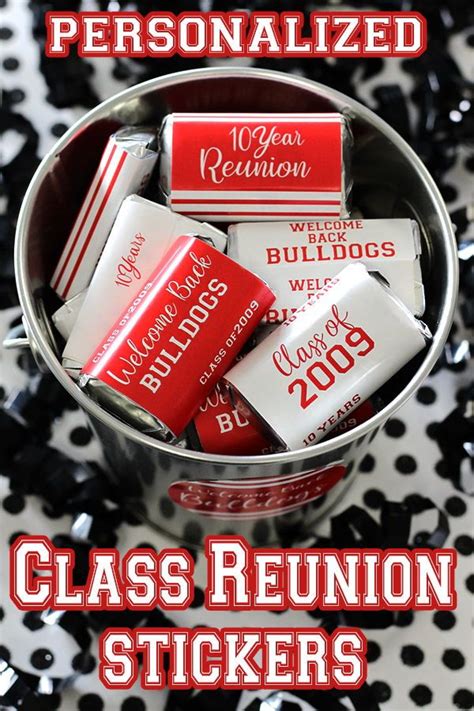 Personalized Class Reunion Party Mini Candy Bar Labels Class Reunion
