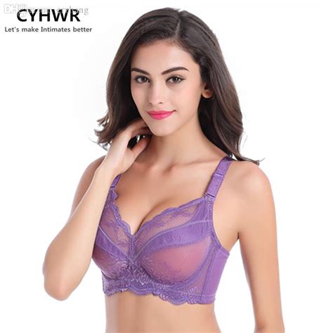 Wholesale Cyhwr Womens Full Coverage Jacquard Non Padded Lace Sheer