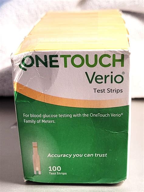 Onetouch Verio Glucose Blood Test Strips Counts Expire