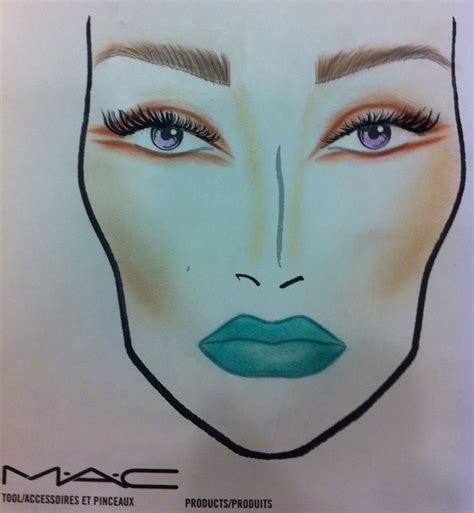 Mac Face Chart Face Chart Mac Face Charts Makeup Face Charts