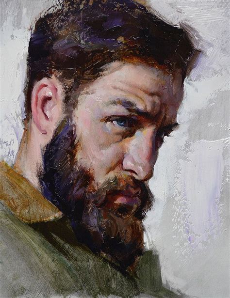 Study Of Troy Albin Veselka B Oil Figurative Art Male