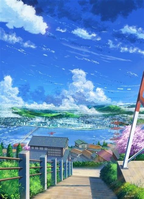 Unduh 400 Background Pemandangan Di Anime Hd Terbaik Download Background
