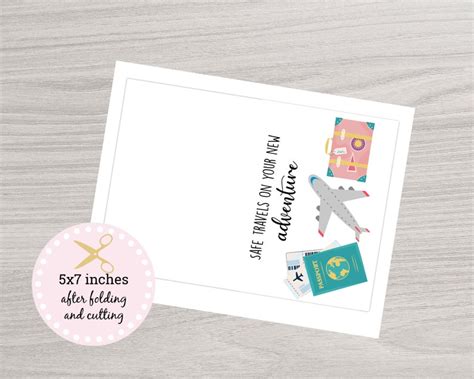 Printable Moving Card Printable Travel Card Bon Voyage Card Etsy