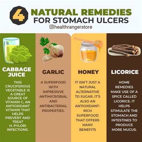 4 Natural Remedies For Stomach Ulcers Food Cures Natural Remedies