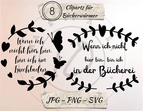 B Cherwurm Svg Plotterdatei B Cher Clipart Deutsch Lesen Etsy De