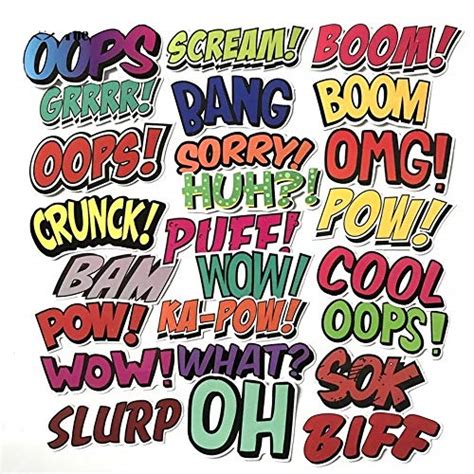 Superhero Stickers Cardboard Sounds Sayings Word Cutouts Hero Action