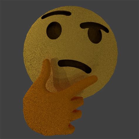 3d Emoji Thinking Turbosquid 1265401