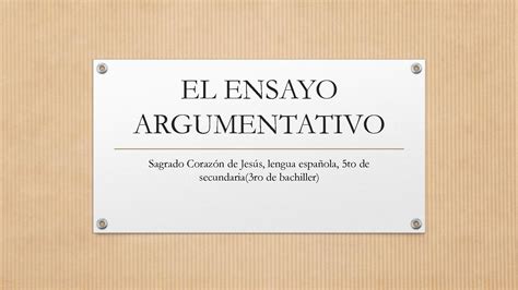 Solution El Ensayo Argumentativo Studypool