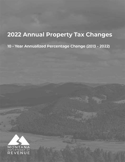 Annual Property Tax Changes - Montana Department of Revenue