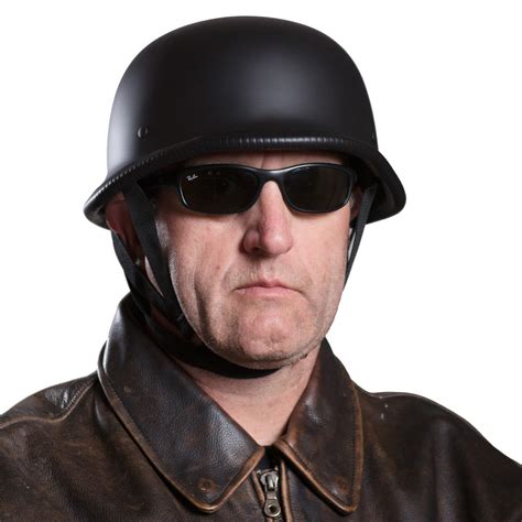 Cangkul cap eye german : German style helmet skull cap fiberglass Matte black Harley Chopper Motorcycle Novelty Helmet ...