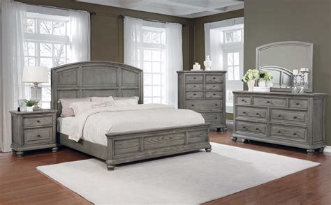 Best Master Furniture Pcs Eastern King Bedroom Set In Grey Rustic