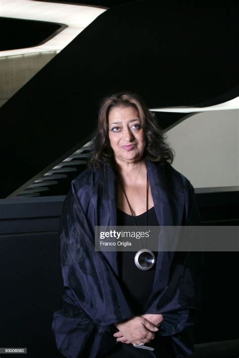 Architect Zaha Hadid Poses During The Architectural Preview Of The
