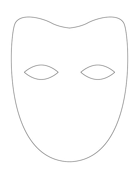 Plain Masks Templates Printables Printablee Mask Template Mask