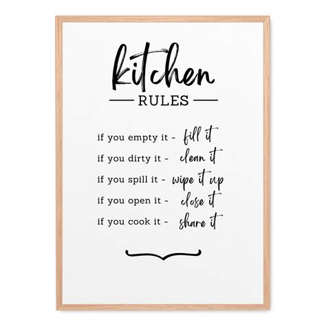kitchen rules poster postera nl