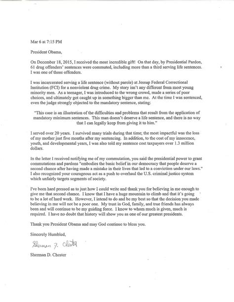 You can also get help from government letter format to write the letter with required writing etiquette. President Obama's Record on Clemency | The White House