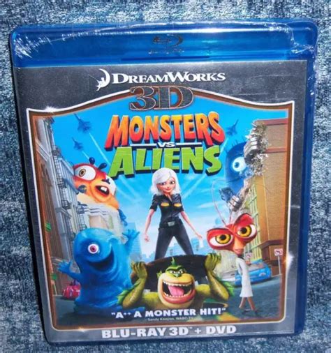 MONSTERS VS ALIENS BOB S Big Break 3D GLASSES Brand New SEALED DVD